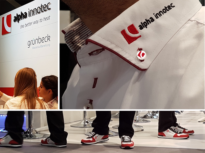 Corporate Fashion: Logodress konzipiert Messe Outfit für Alpha Innotec Corporate Fashion: Logodress konzipiert Messe Outfit für Alpha Innotec