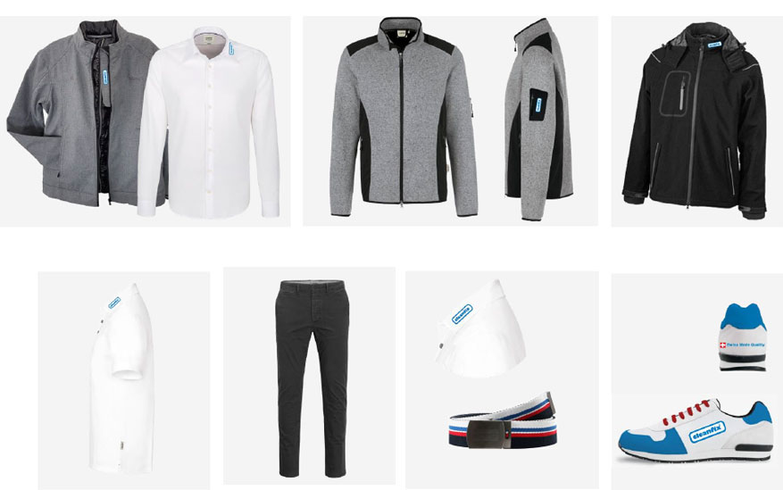 Stylisches Bekleidungskonzept für Cleanfix